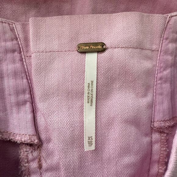 Free People mini skirt ruffled tiered pleated lace-up boho XS - Picture 7 of 9